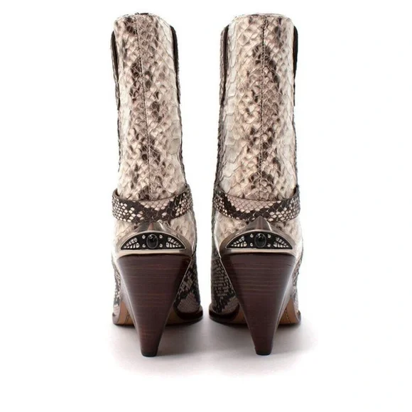 Isabel Marant Python Embossed Western Boots - Picture 2 of 14
